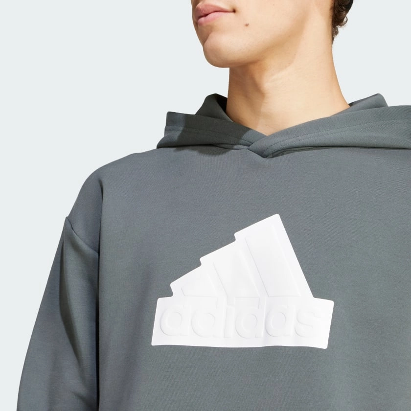 ADIDAS MEN'S FUTURE ICONS BADGE OF SPORT IVY/WHITE HOODIE