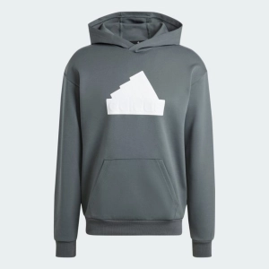 ADIDAS MEN'S FUTURE ICONS BADGE OF SPORT IVY/WHITE HOODIE