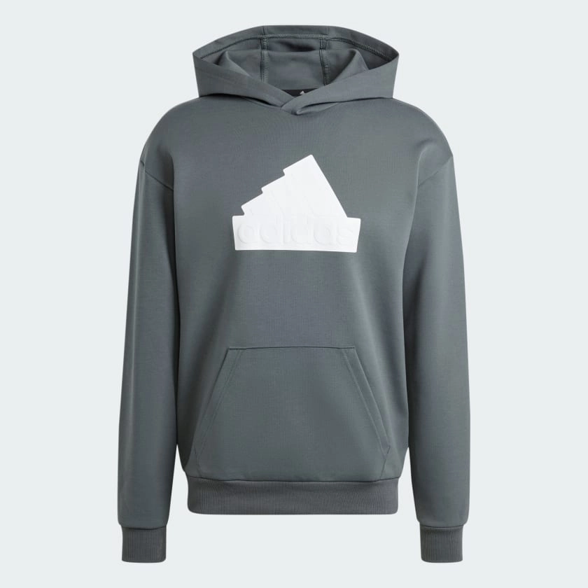 ADIDAS MEN'S FUTURE ICONS BADGE OF SPORT IVY/WHITE HOODIE