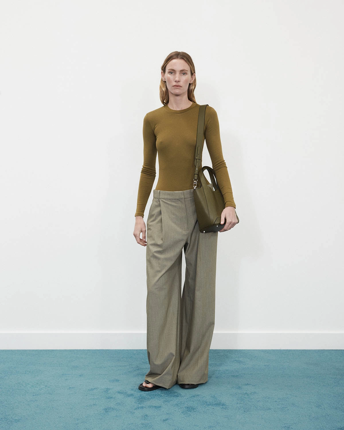 Alexie Tote: Olive Pebbled Leather