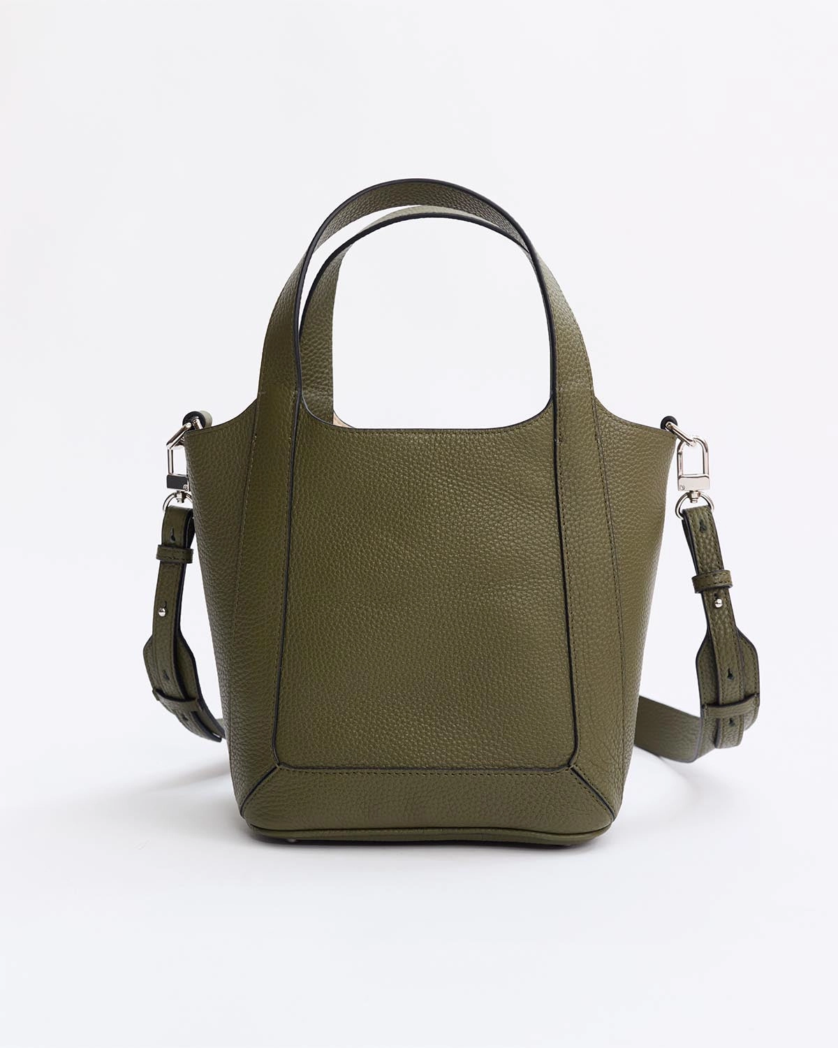 Alexie Tote: Olive Pebbled Leather