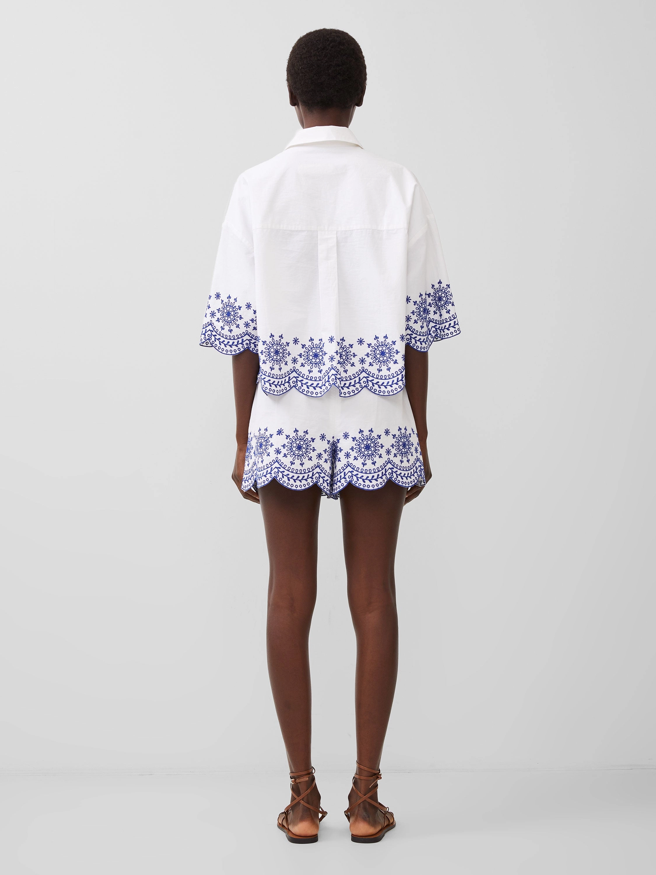 Alissa Cotton Embroidered Shorts