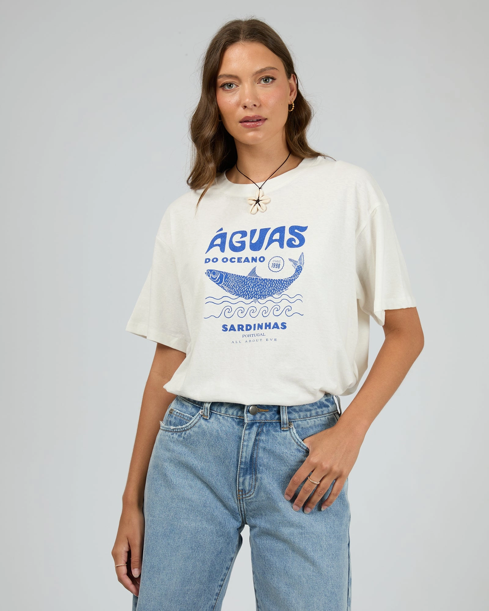 All About Eve Marina Oversized Tee Vintage White