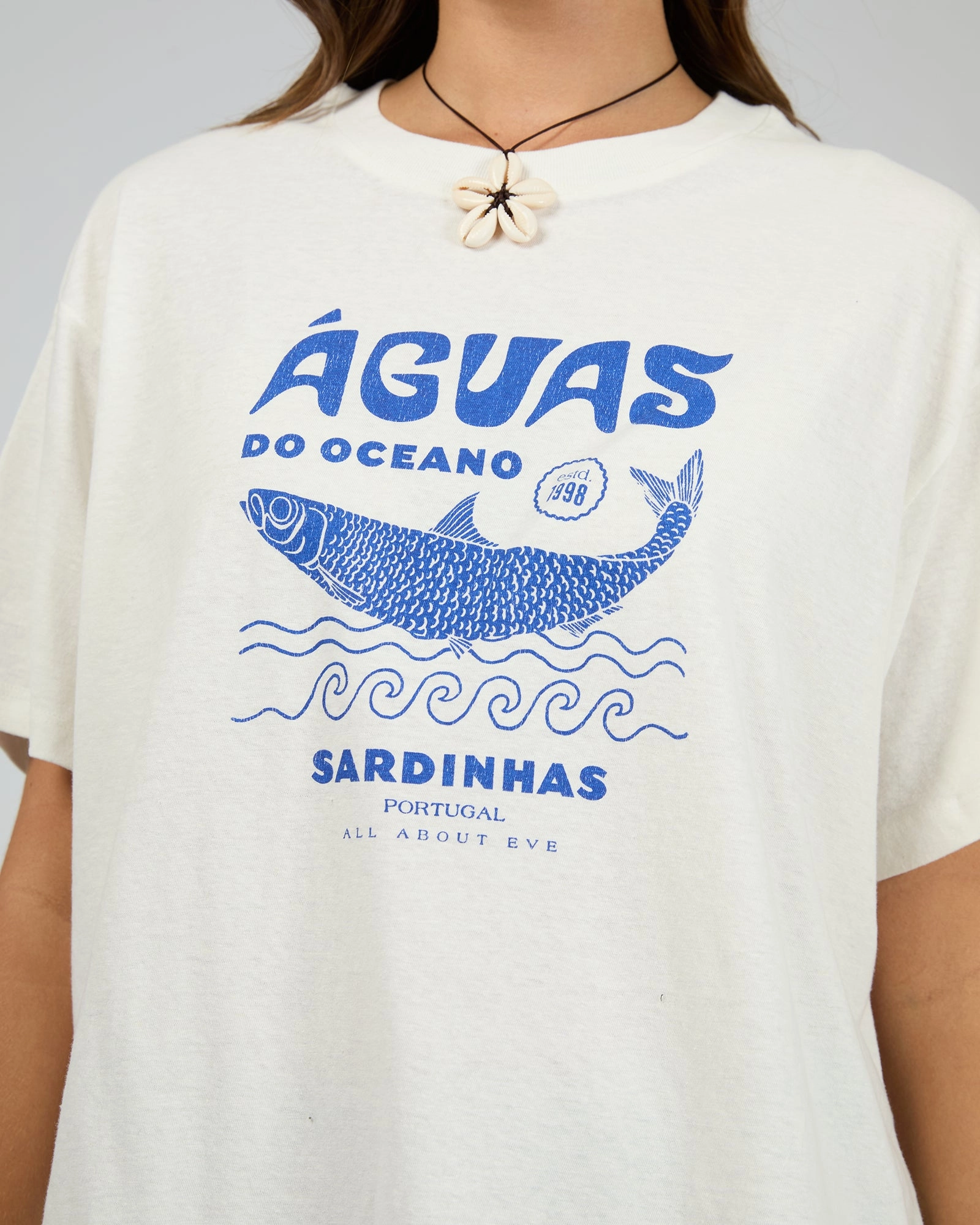 All About Eve Marina Oversized Tee Vintage White