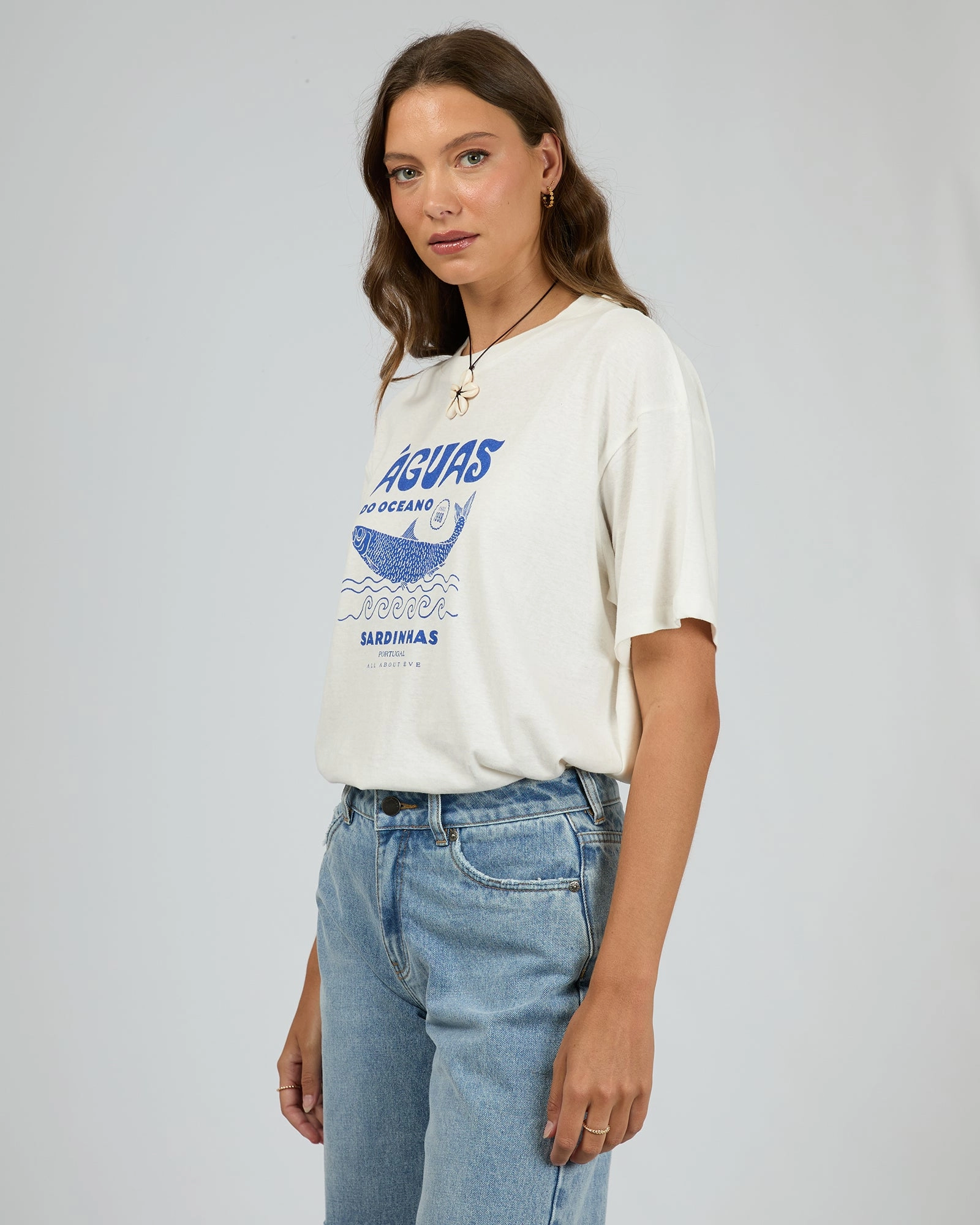 All About Eve Marina Oversized Tee Vintage White