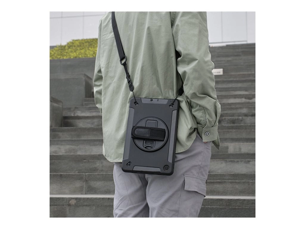 Armor-X RIN-SS-X610 - Back cover for tablet - rugged - with hand strap and kick-stand, rainproof military grade - premium thermoplastic