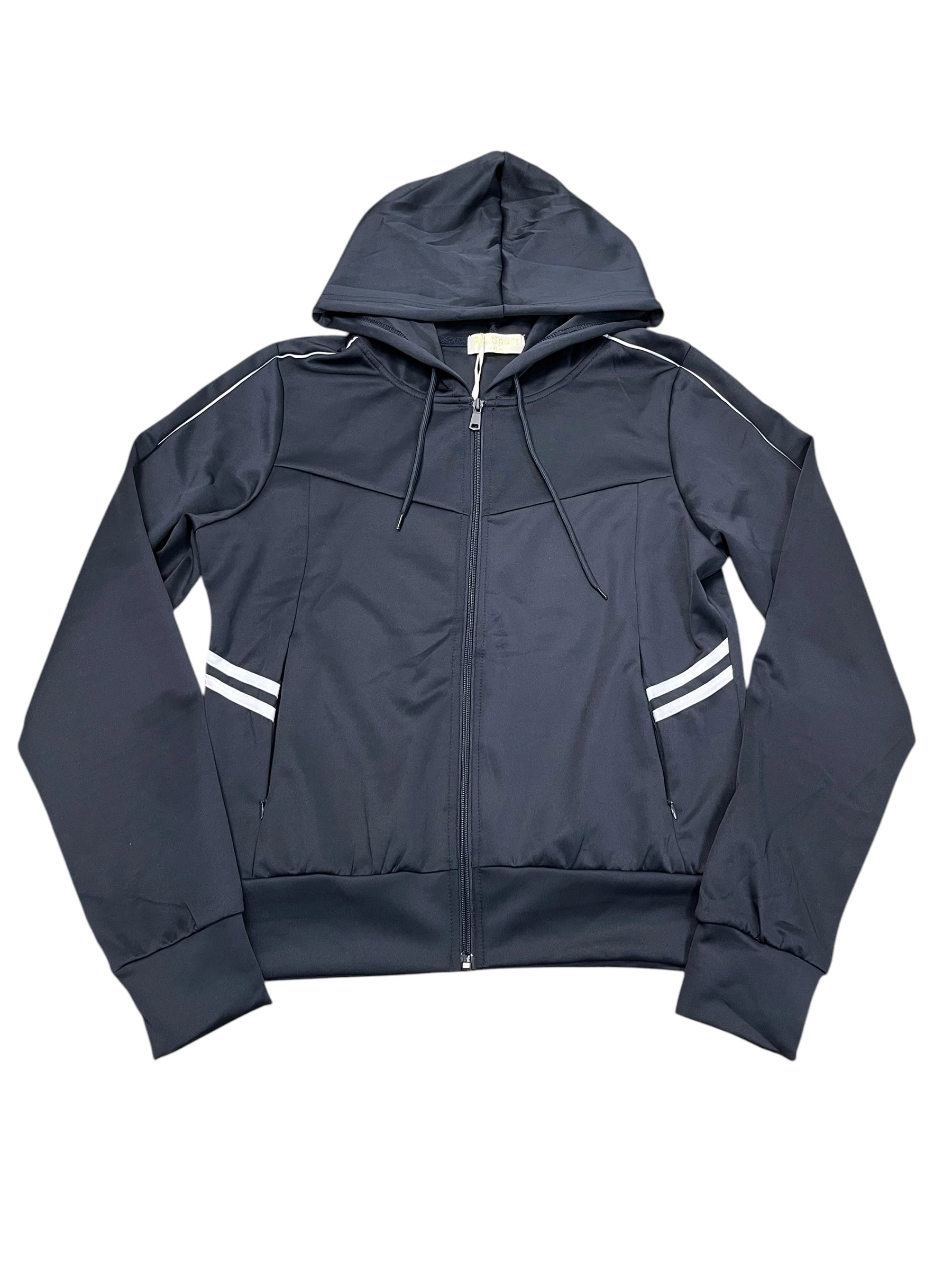 Athletic Jacket By AQ SPORT In Navy, Size:Xl