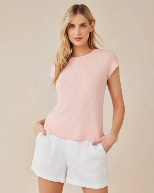 Baby Crew Tee - Peach Fizz
