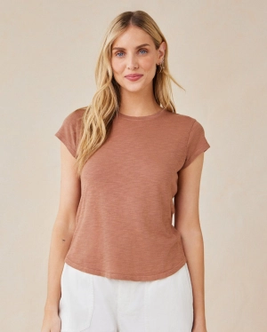 Baby Crew Tee - Terracotta Brown