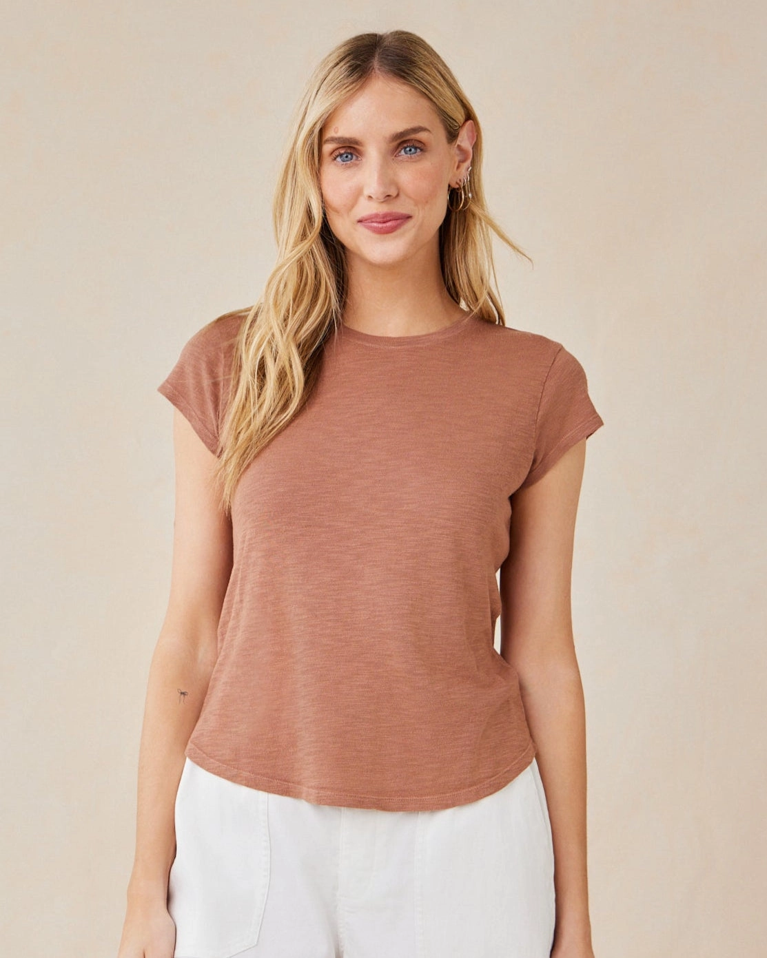 Baby Crew Tee - Terracotta Brown