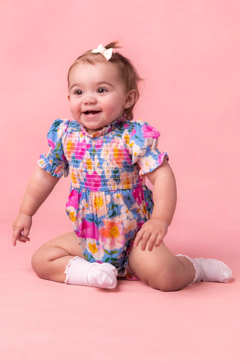 Baby Delia Romper in Blue