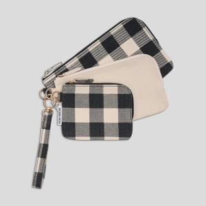 Bag Buddies Organiser Pouch Set -- Black Gingham