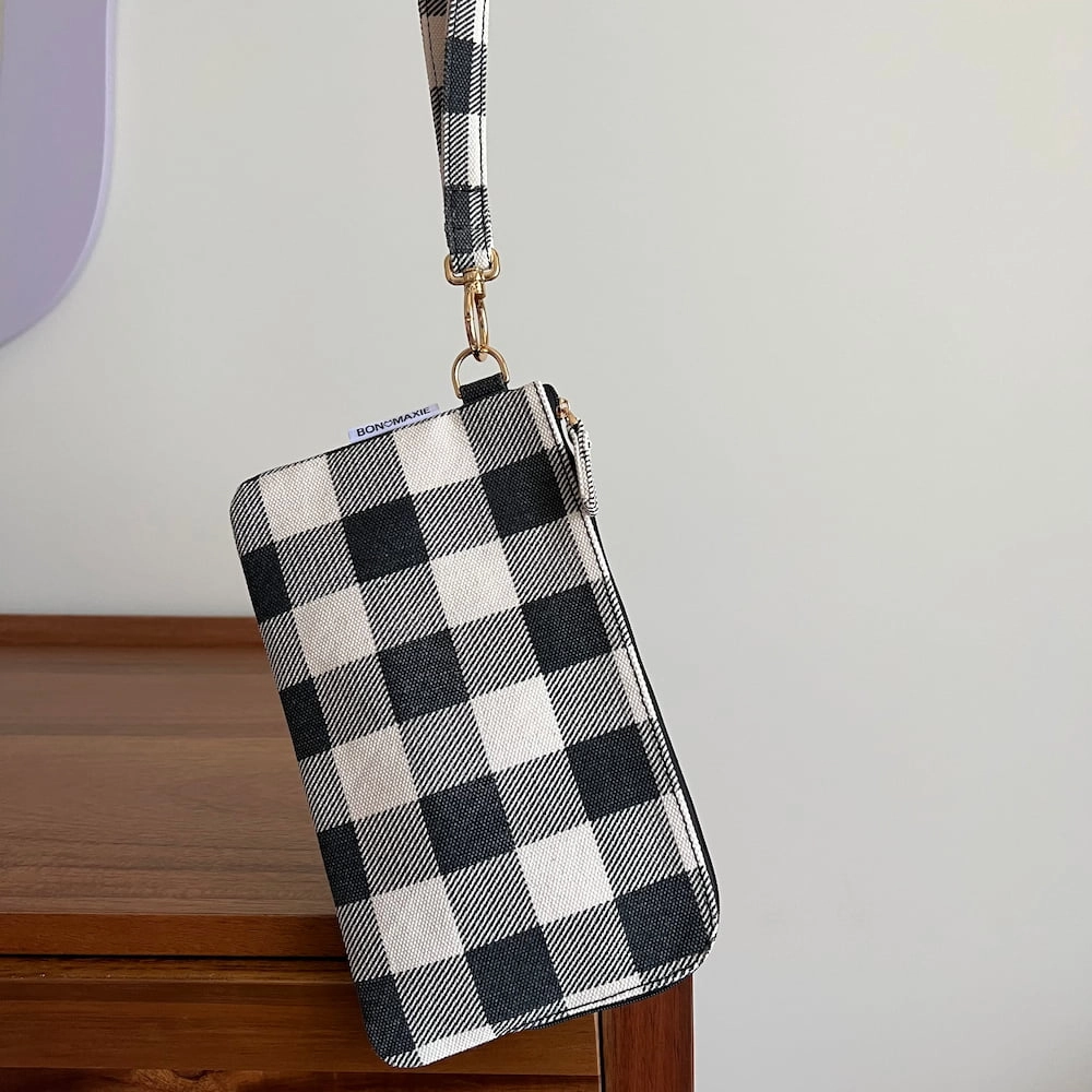 Bag Buddies Organiser Pouch Set -- Black Gingham