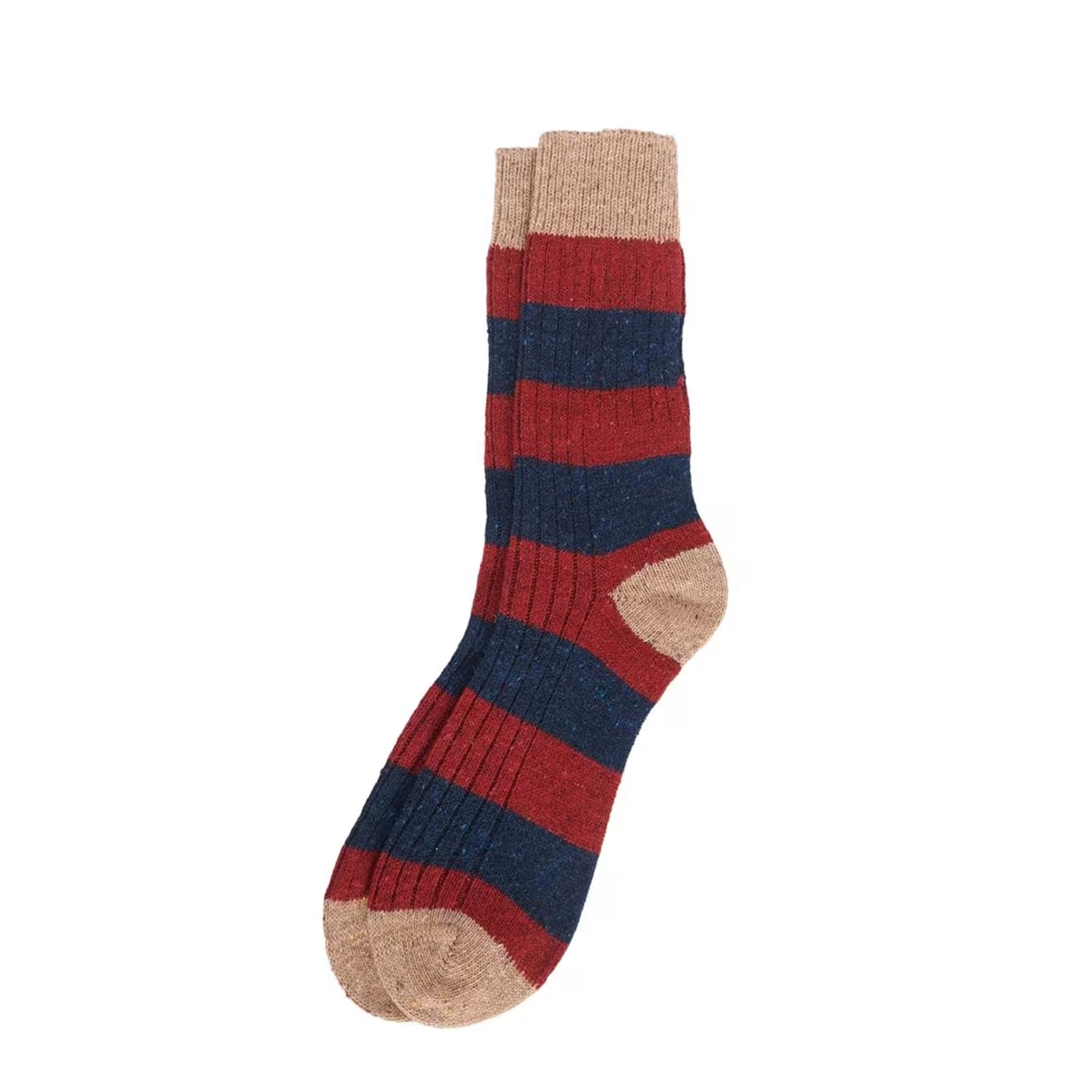 Barbour Houghton Stripe Sock Cranberry/Navy