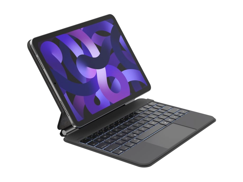 Belkin Connect Pro - Keyboard and folio case (protective case) - with magnetic stand - with trackpad - backlit - wireless - Bluetooth BBZ002TT-V1