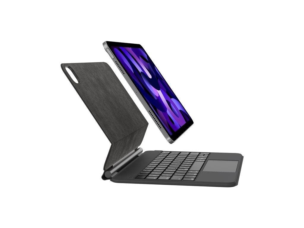 Belkin Connect Pro - Keyboard and folio case (protective case) - with magnetic stand - with trackpad - backlit - wireless - Bluetooth BBZ002TT-V1