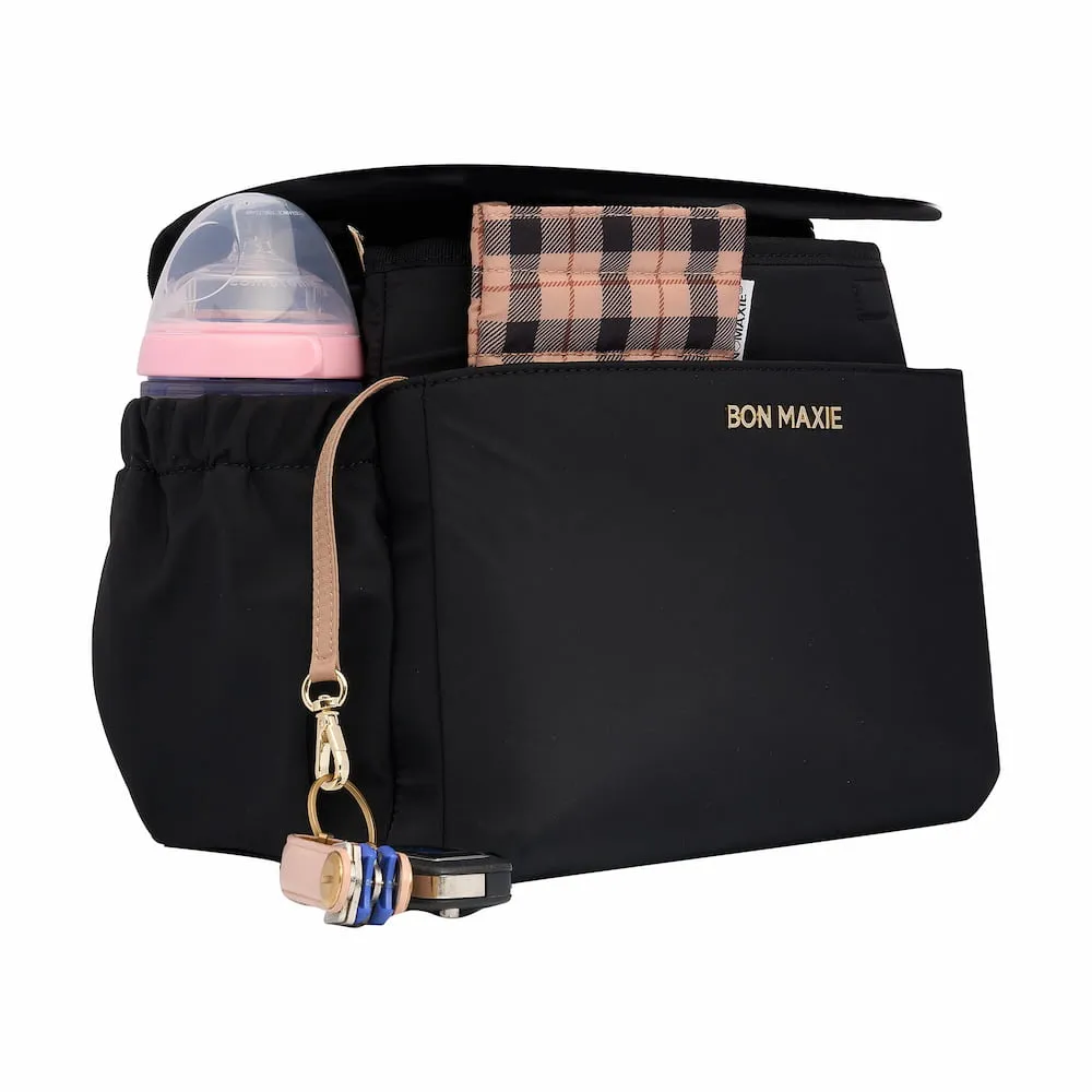 Carryall Pram Caddy -- Neon Pink Gingham