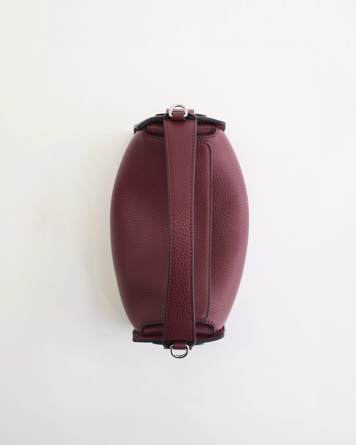 Clementine Bag: Burgundy Pebbled Leather