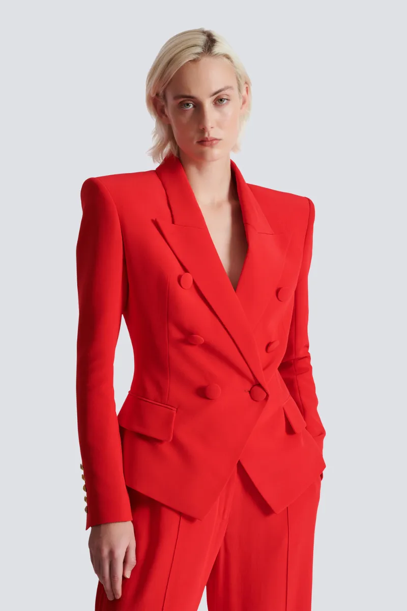Crepe 6-Button Jacket