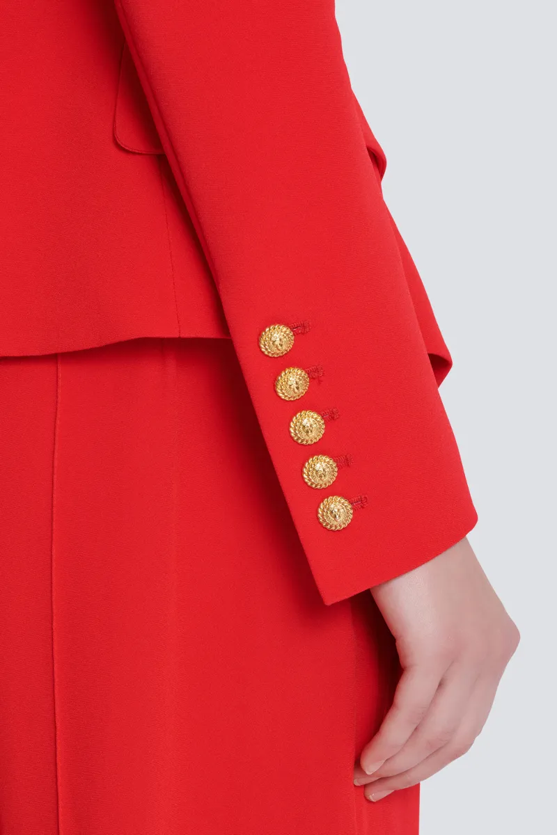 Crepe 6-Button Jacket