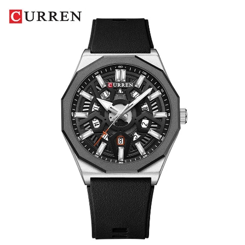 Curren Luxury Waterproof Silicone Band Quartz Watch (Dial 4.4cm) - CUR231