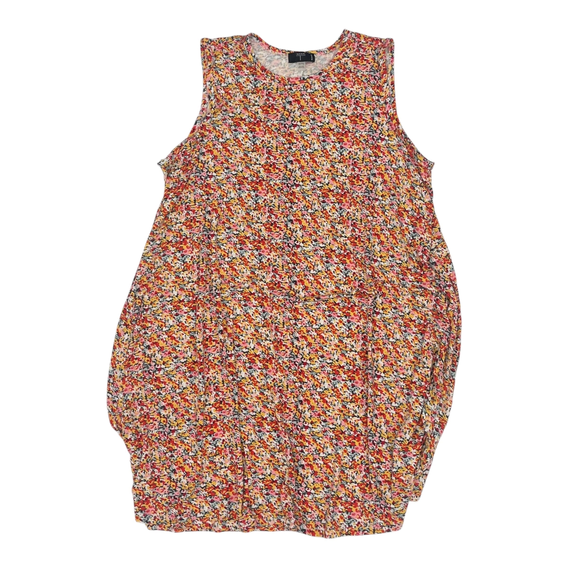 Dress Casual Short By Tahari By Arthur Levine In Floral Print, Size:2X