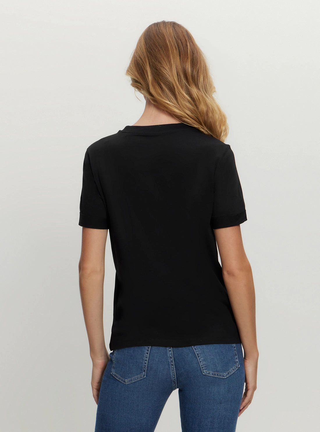 Eco Black Glittery Logo T-Shirt