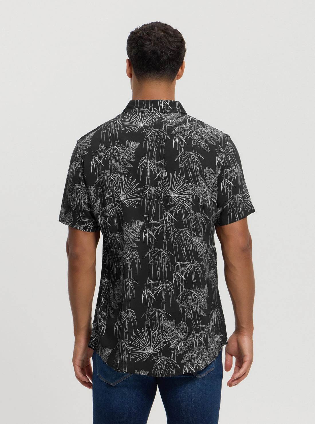 Eco Black Jungle Snake Print Shirt