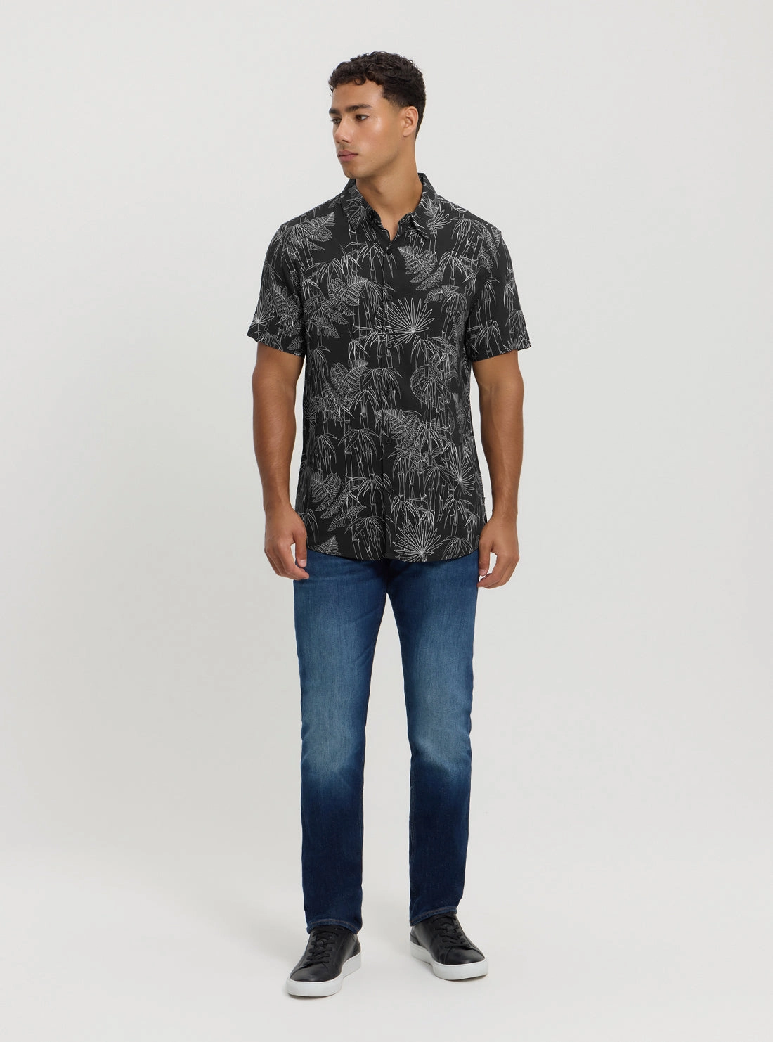 Eco Black Jungle Snake Print Shirt