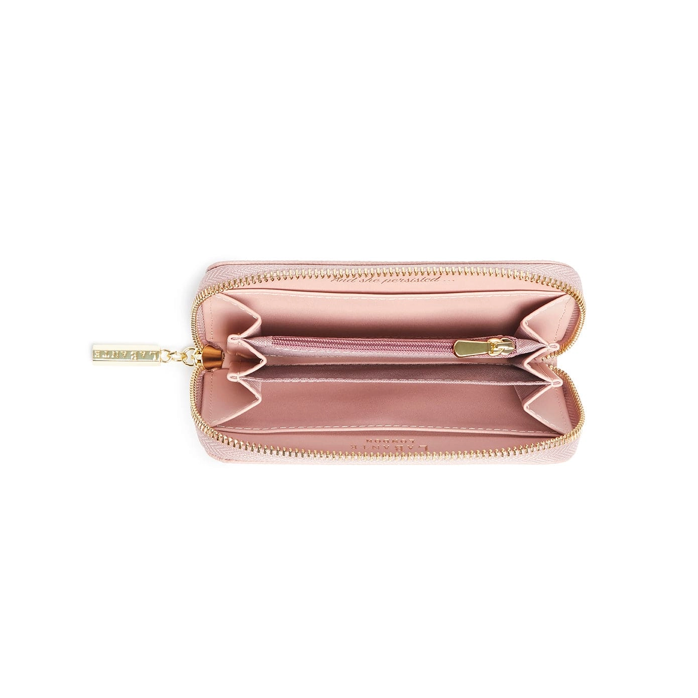 Ellen Vegan Leather Zip Around Wallet | Pink