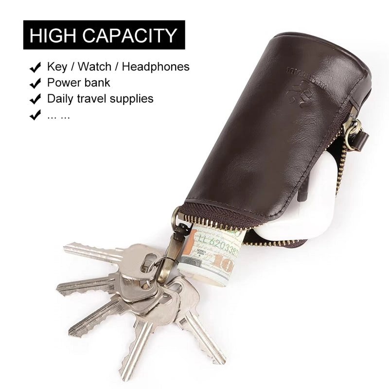 Fashion Zipper Home Keychain Car Key Storage Bag