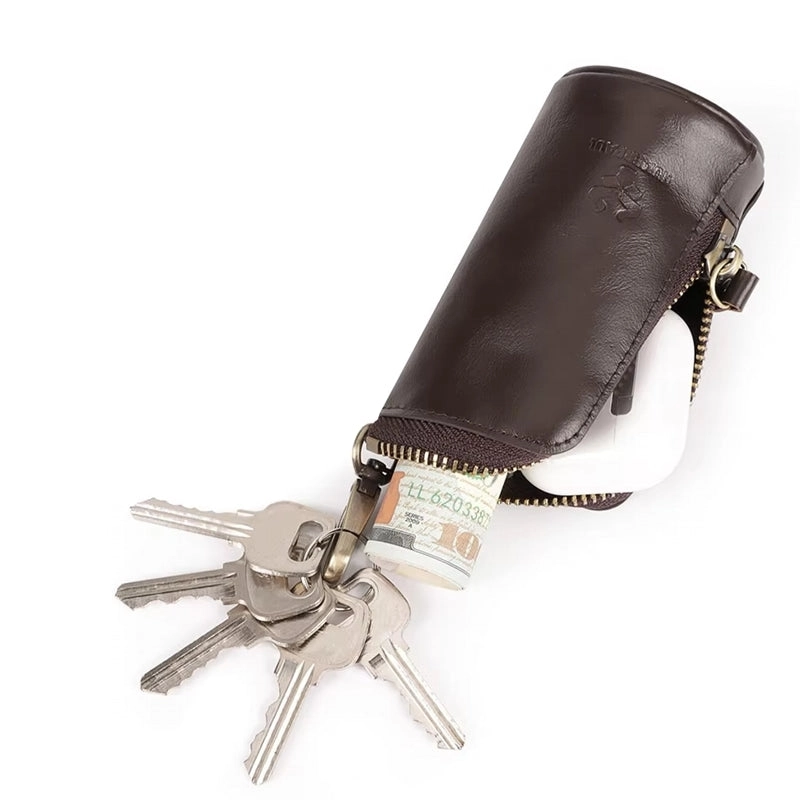 Fashion Zipper Home Keychain Car Key Storage Bag