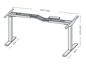 FlexiSpot - Sit/standing desk base - electric height adjustment - steel frame - white base - white EL1N