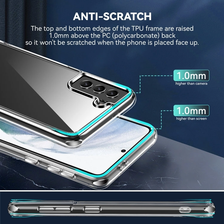 For Samsung Galaxy S21  5G TPU   PC Transparent Shockproof Protective