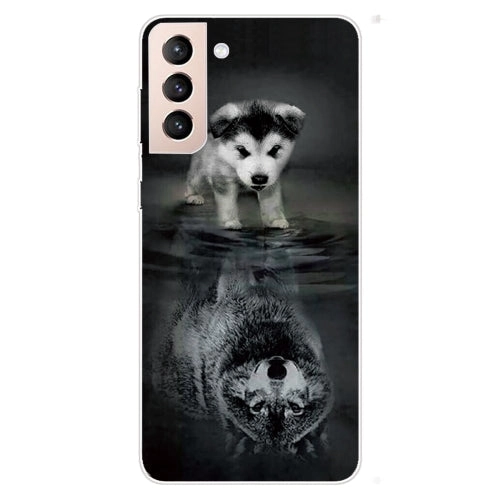 For Samsung Galaxy S22 5G Colored Drawing Pattern High Transparent TPU Phone Protective Case(Oil