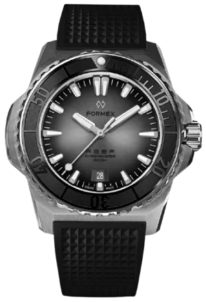 Formex REEF Automatic Chronometer 300m Silver Black Rubber
