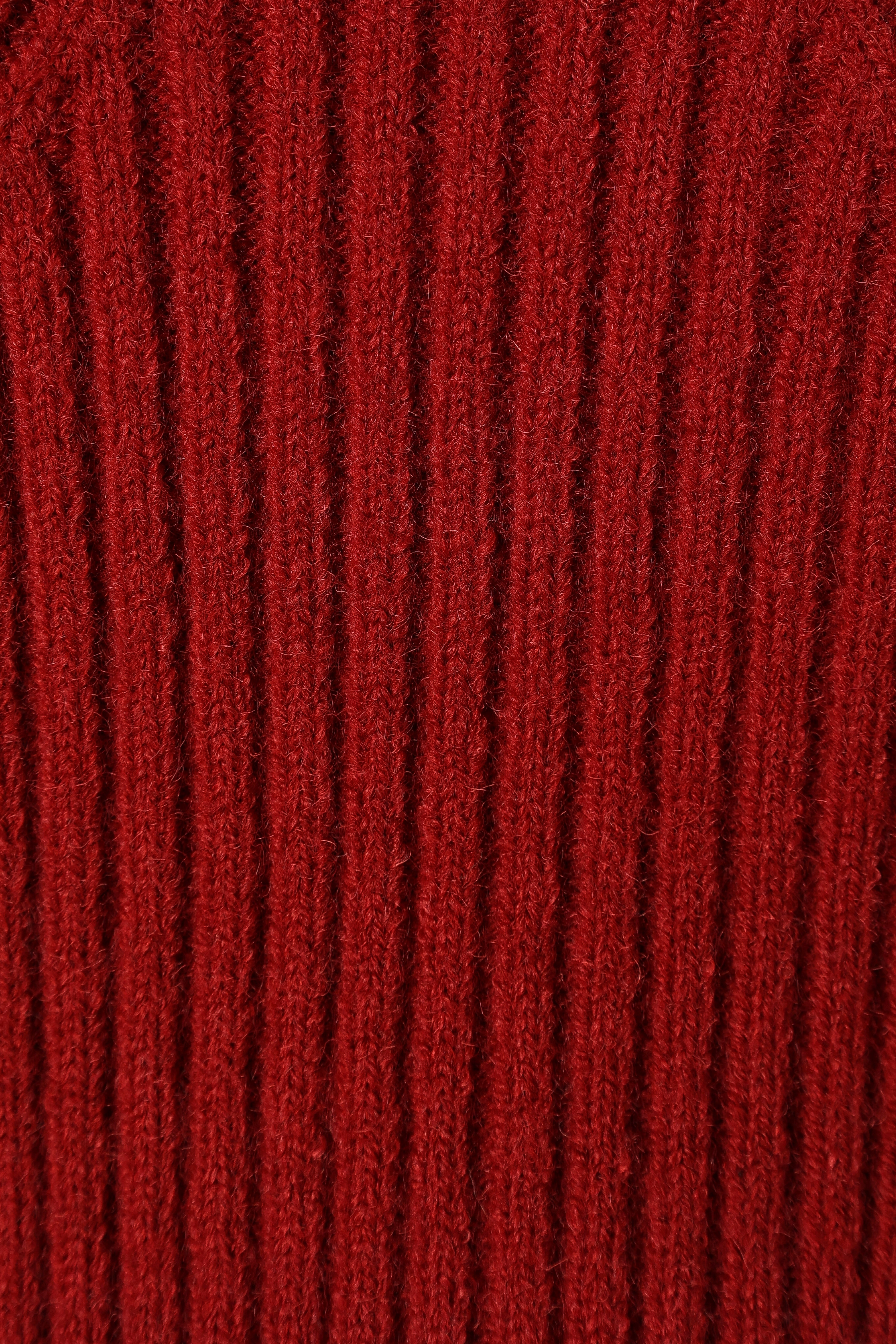 Gia Sweetheart Neck Bell Sleeve Knit Sweater - Wine