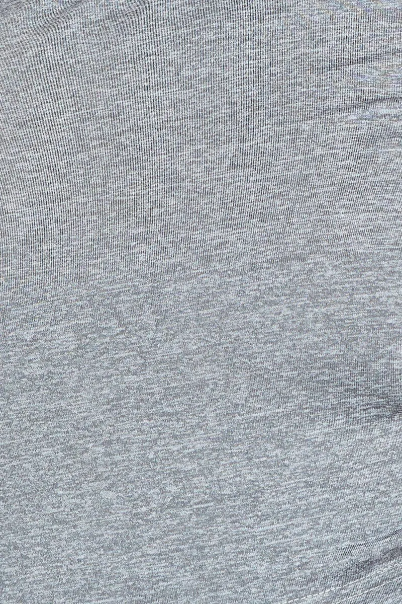 Grey Drawstring Activewear T Shirt