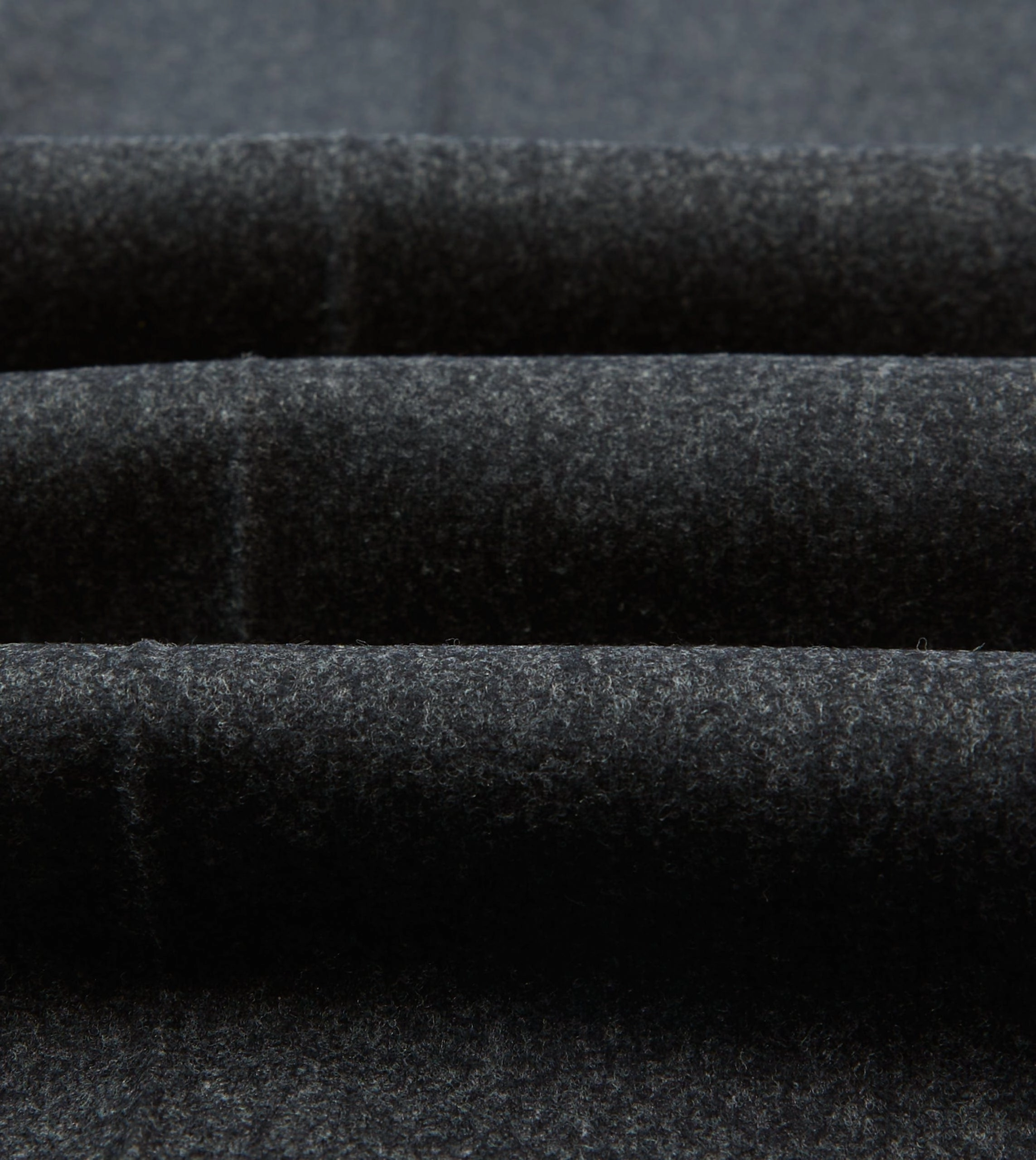 Grey Wool Flannel Flat Front Trouser