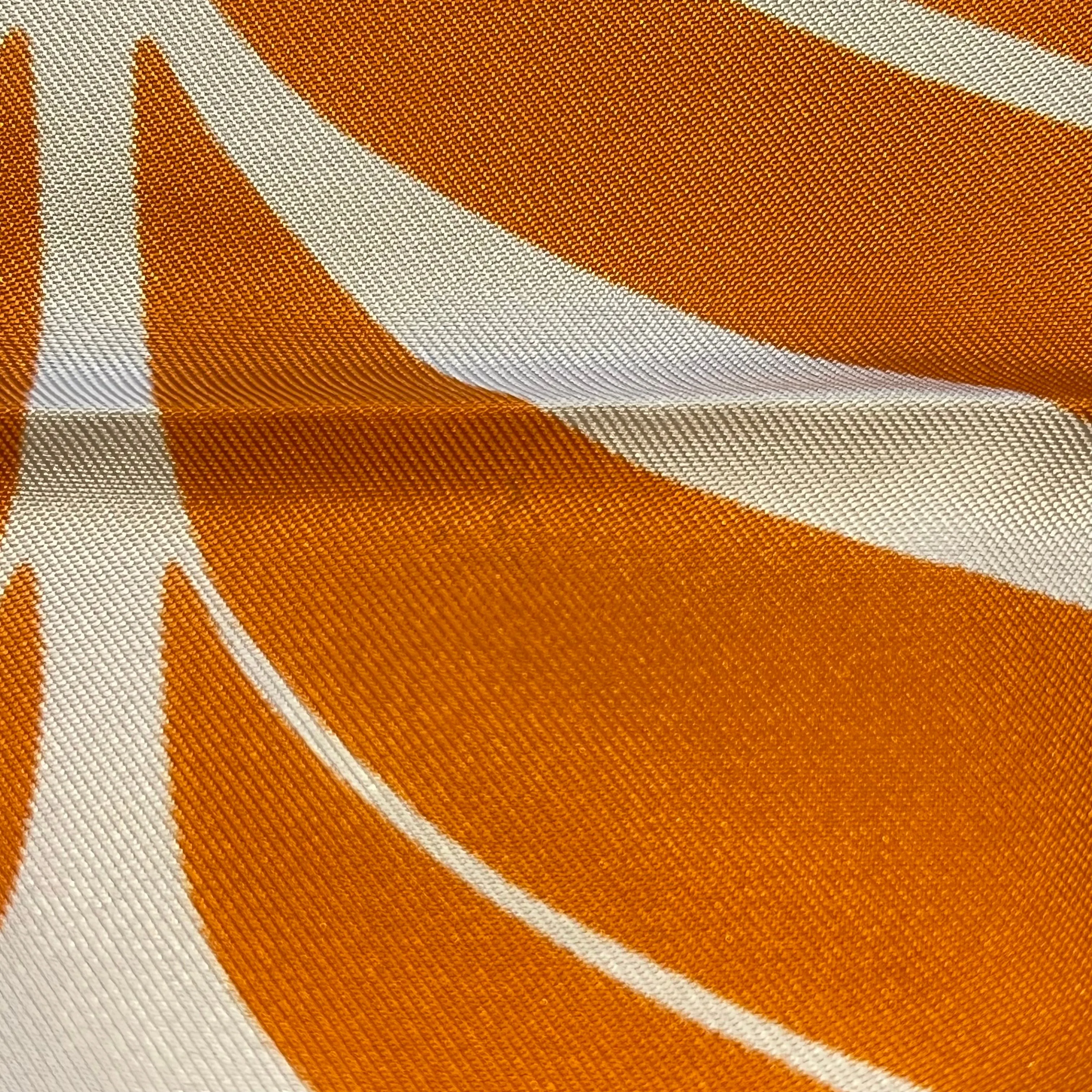 GUCCI x Adidas Orange Blue White Silk GG Monogram Trefoil Print Square Scarf