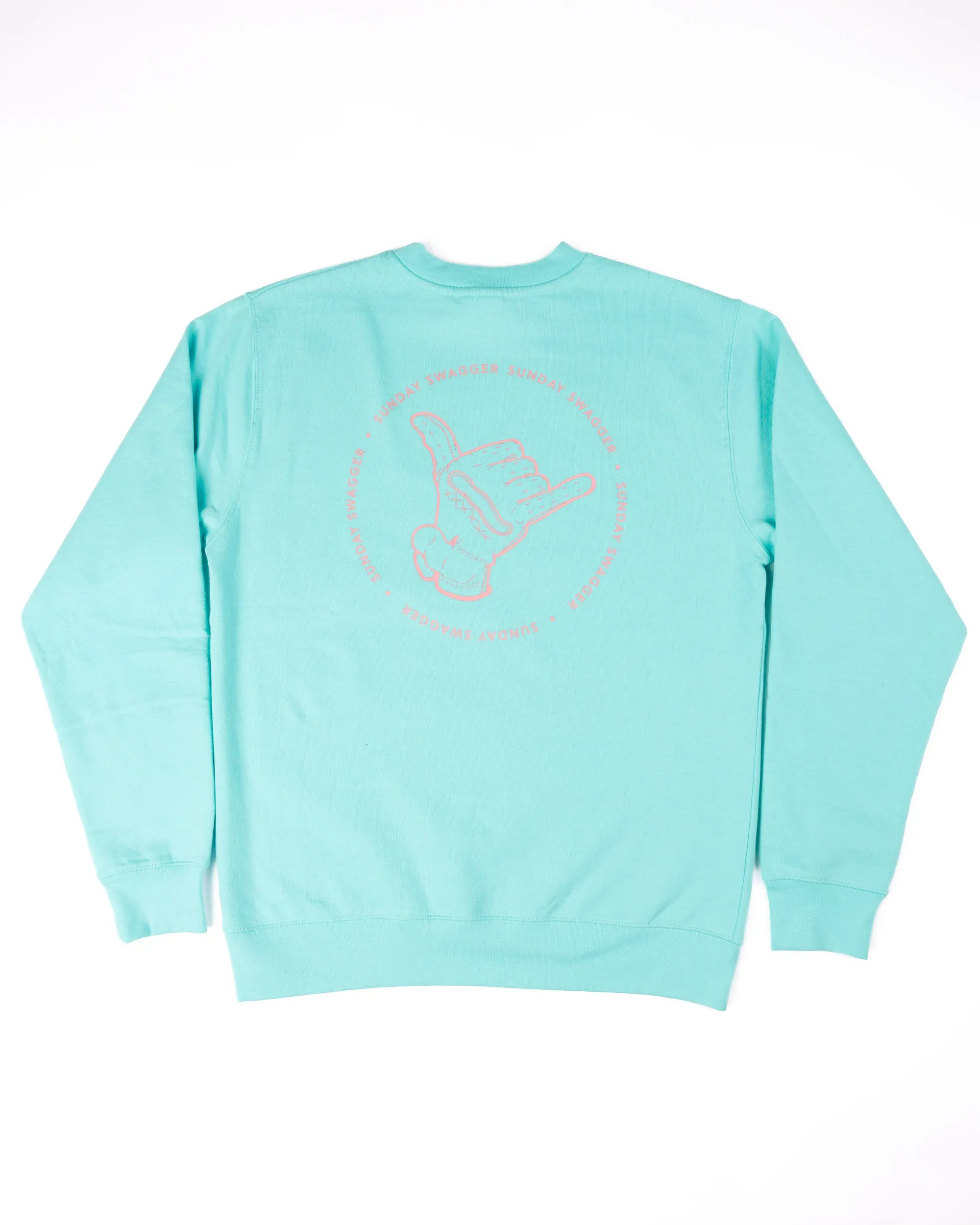 Hang Loose Crewneck - Mint/Peach
