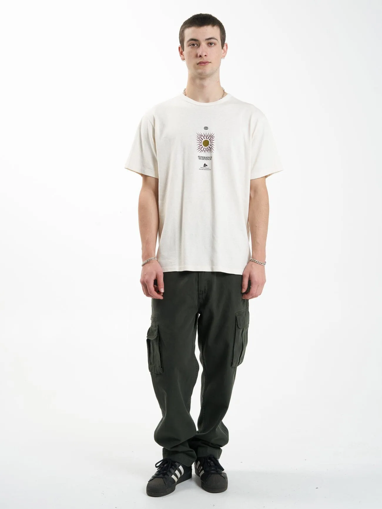 Hemp Experience Existence Merch Fit Tee - Heritage White