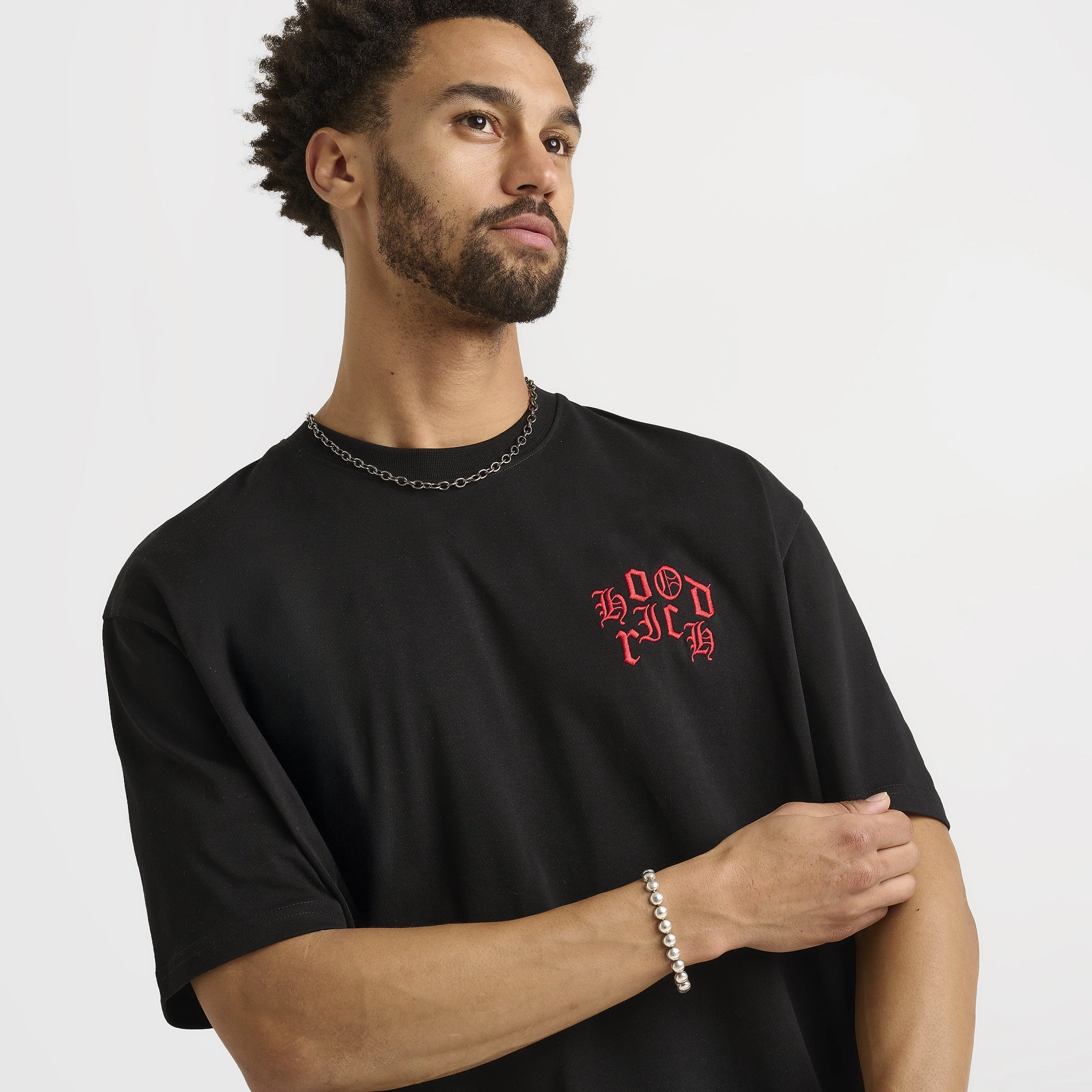Hoodrich Crown Graphic T-Shirt Black / Lychee