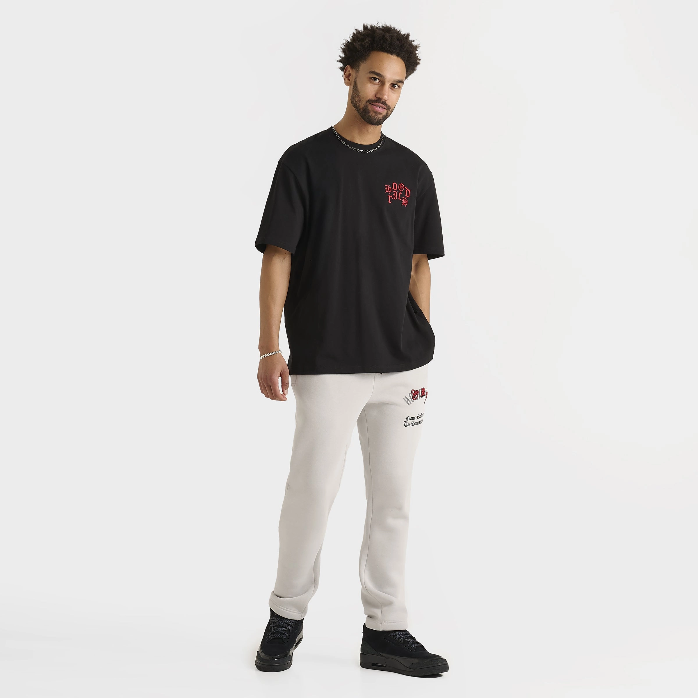 Hoodrich Crown Graphic T-Shirt Black / Lychee