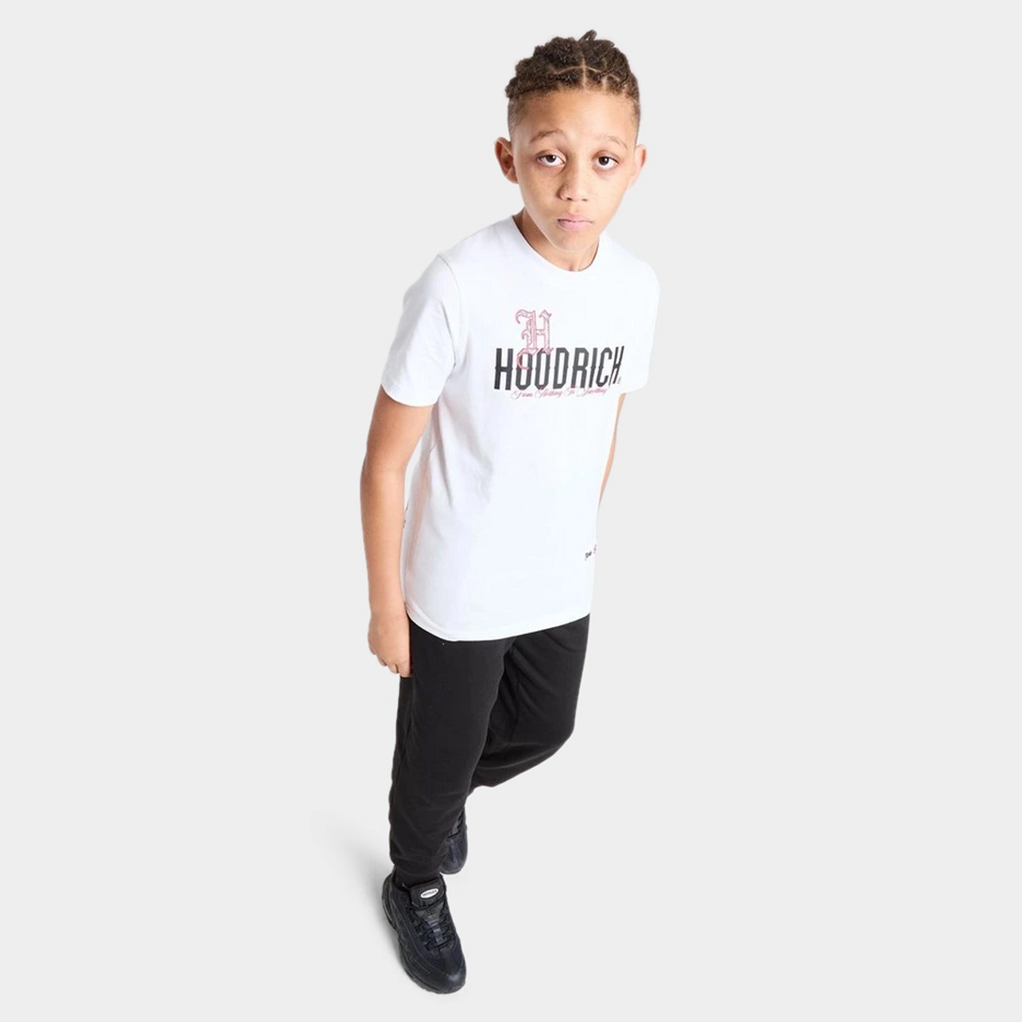 Hoodrich Junior Boys' Eterno T-Shirt White / Black - Lychee