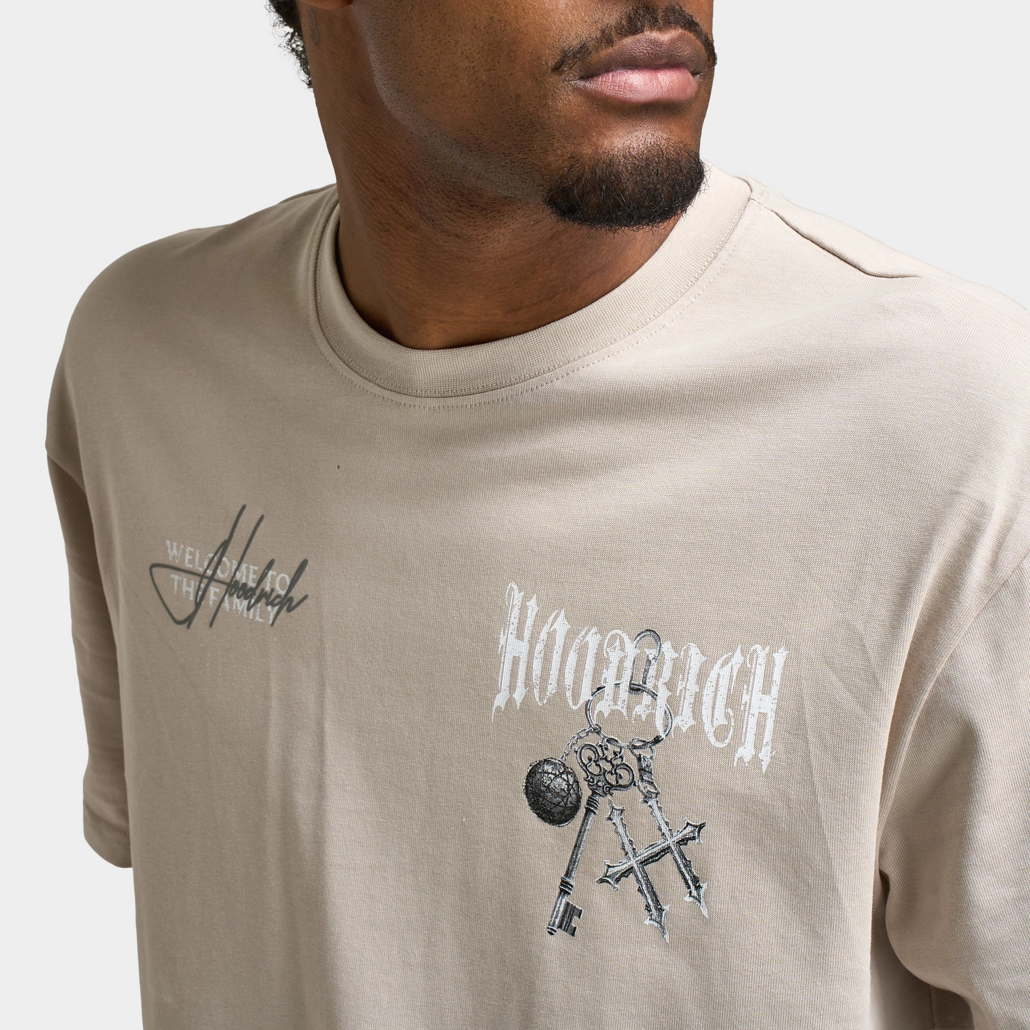 Hoodrich Rite Oversized Graphic T-Shirt Silver Grey / White - Monument