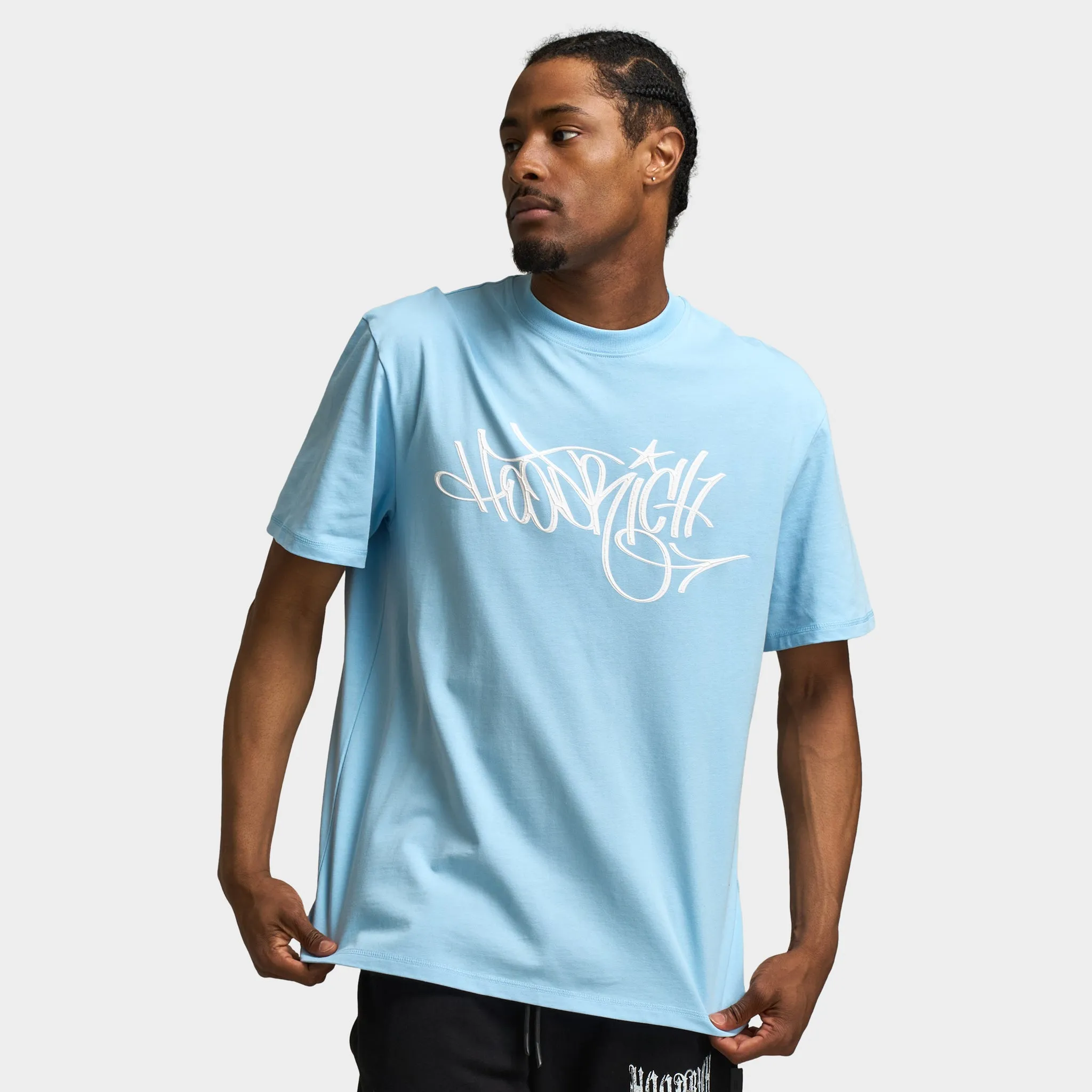 Hoodrich Tag Oversized Graphic T-Shirt Clear Sky / White