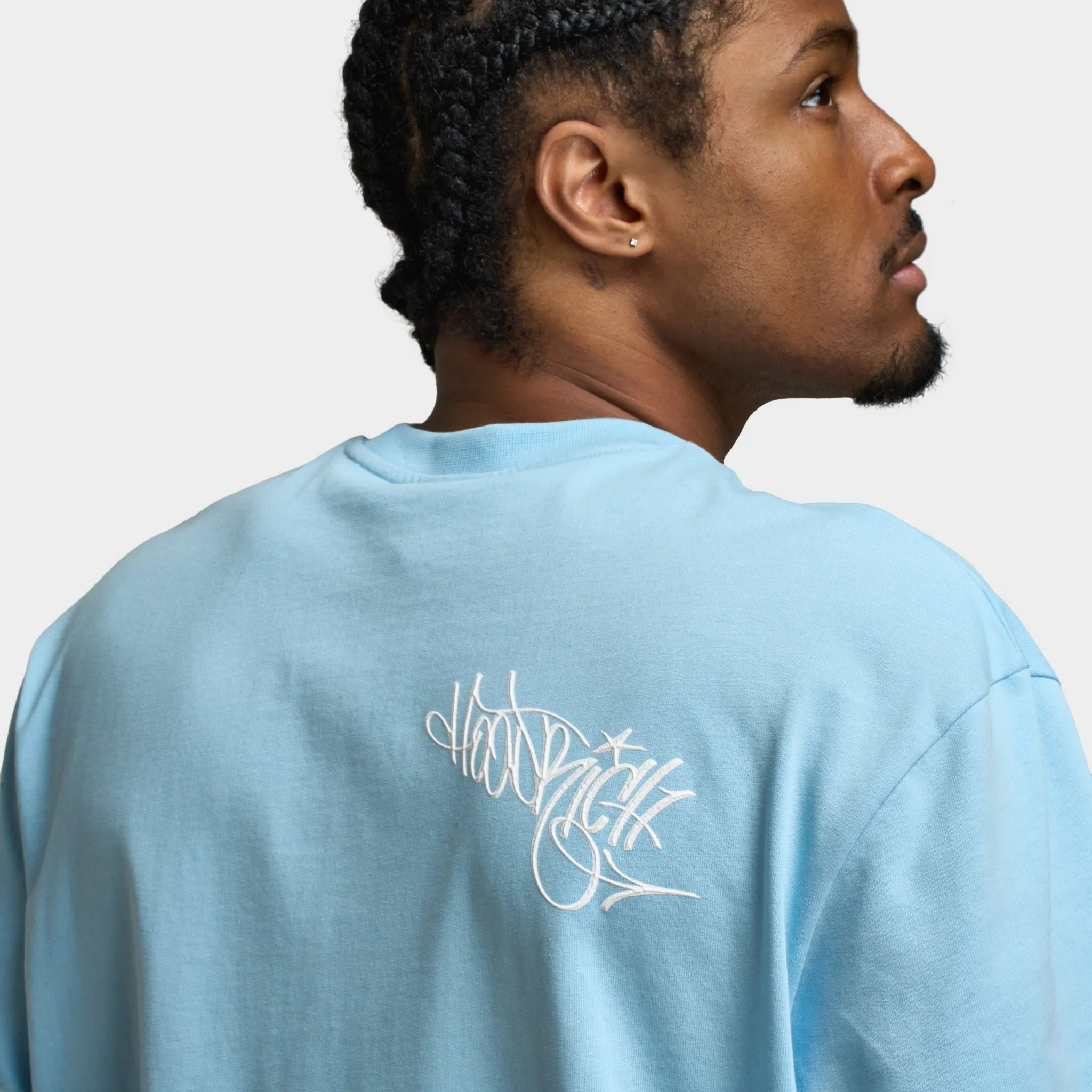 Hoodrich Tag Oversized Graphic T-Shirt Clear Sky / White