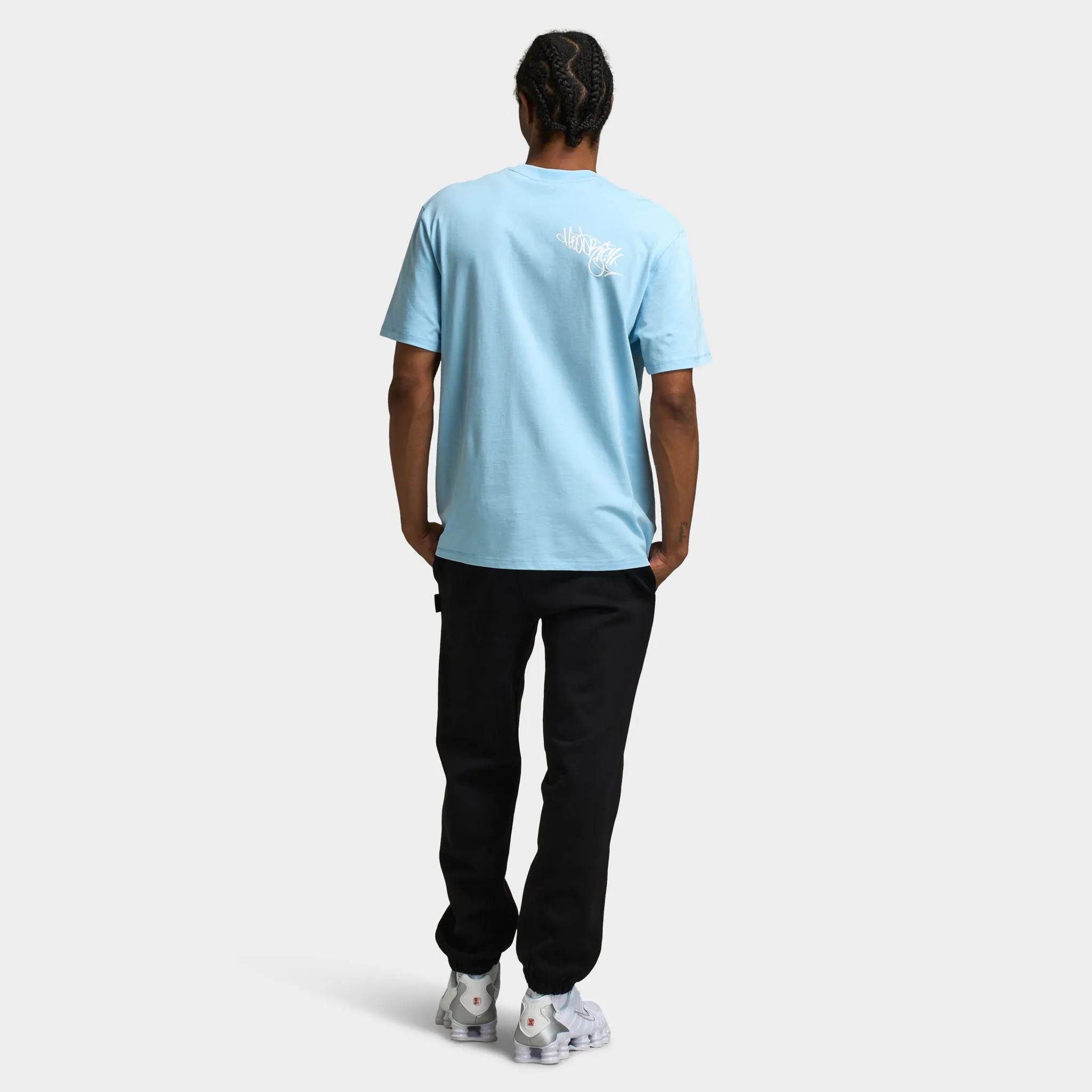 Hoodrich Tag Oversized Graphic T-Shirt Clear Sky / White