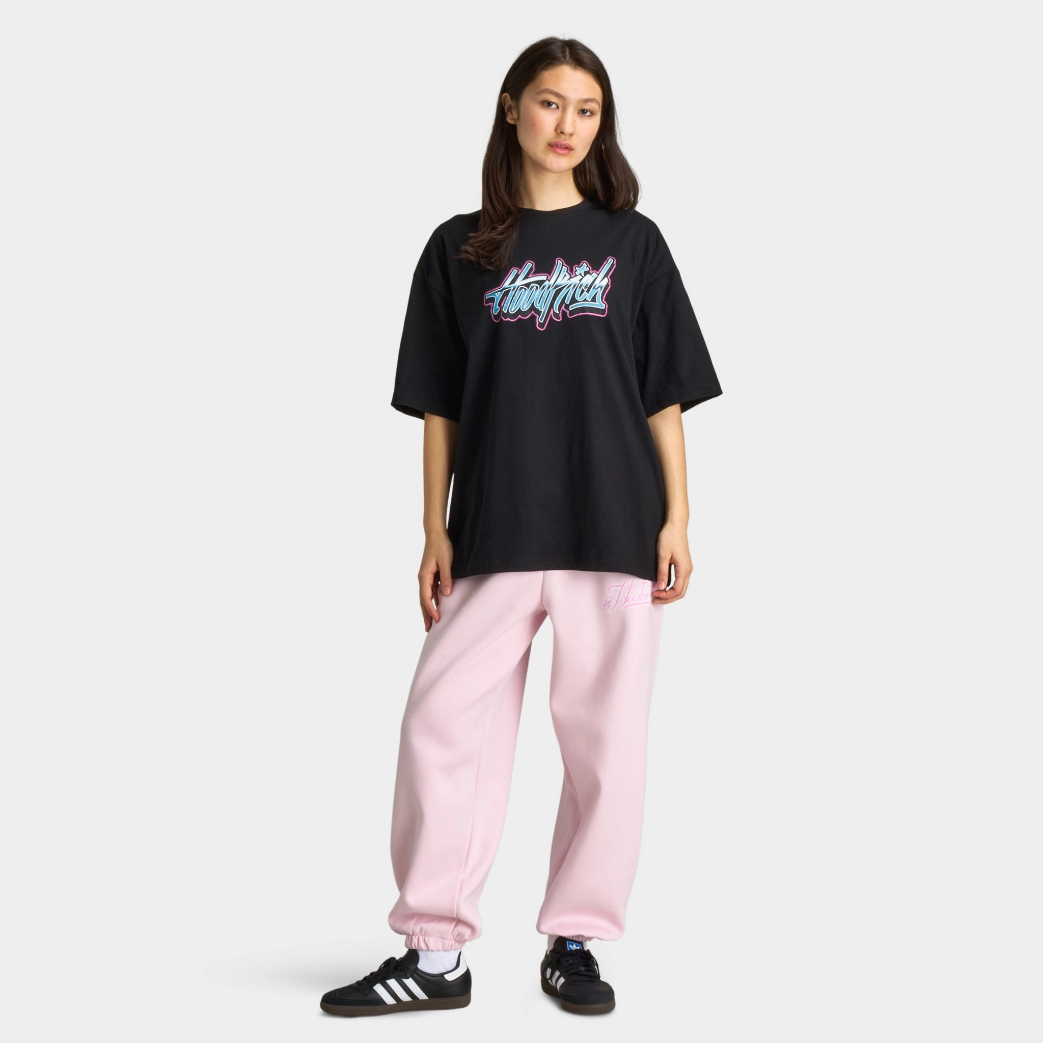 Hoodrich Women's Erupt Oversized T-shirt Black / Blue